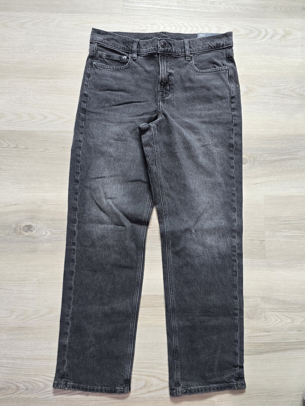American Eagle High Rise Straight Leg Black Jeans Size 10 Reg NWT
